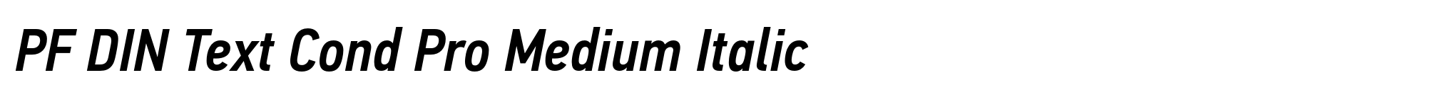 PF DIN Text Cond Pro Medium Italic image